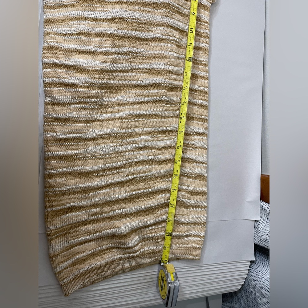 Veronica Beard NWOT Len Neutral Space-Dyed Knit Pants in Camel Wide Leg Barrel L - Picture 14 of 15